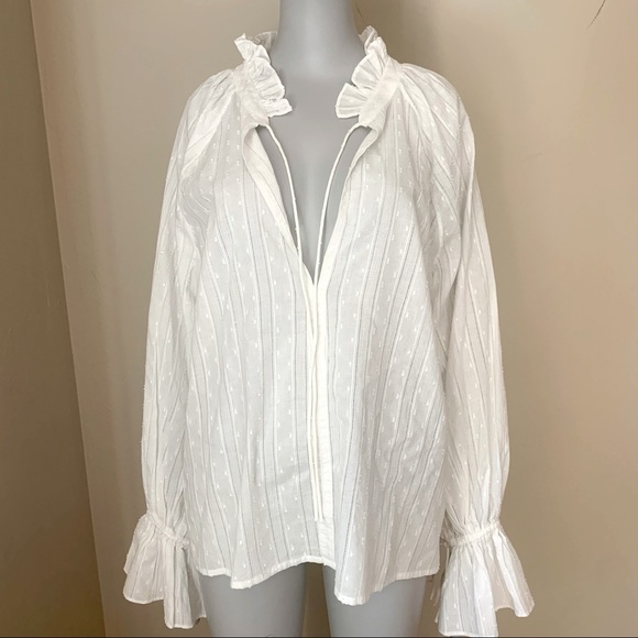 Nili Lotan Tops - NWT NILI LOTAN Thelina Cotton Peasant Top M